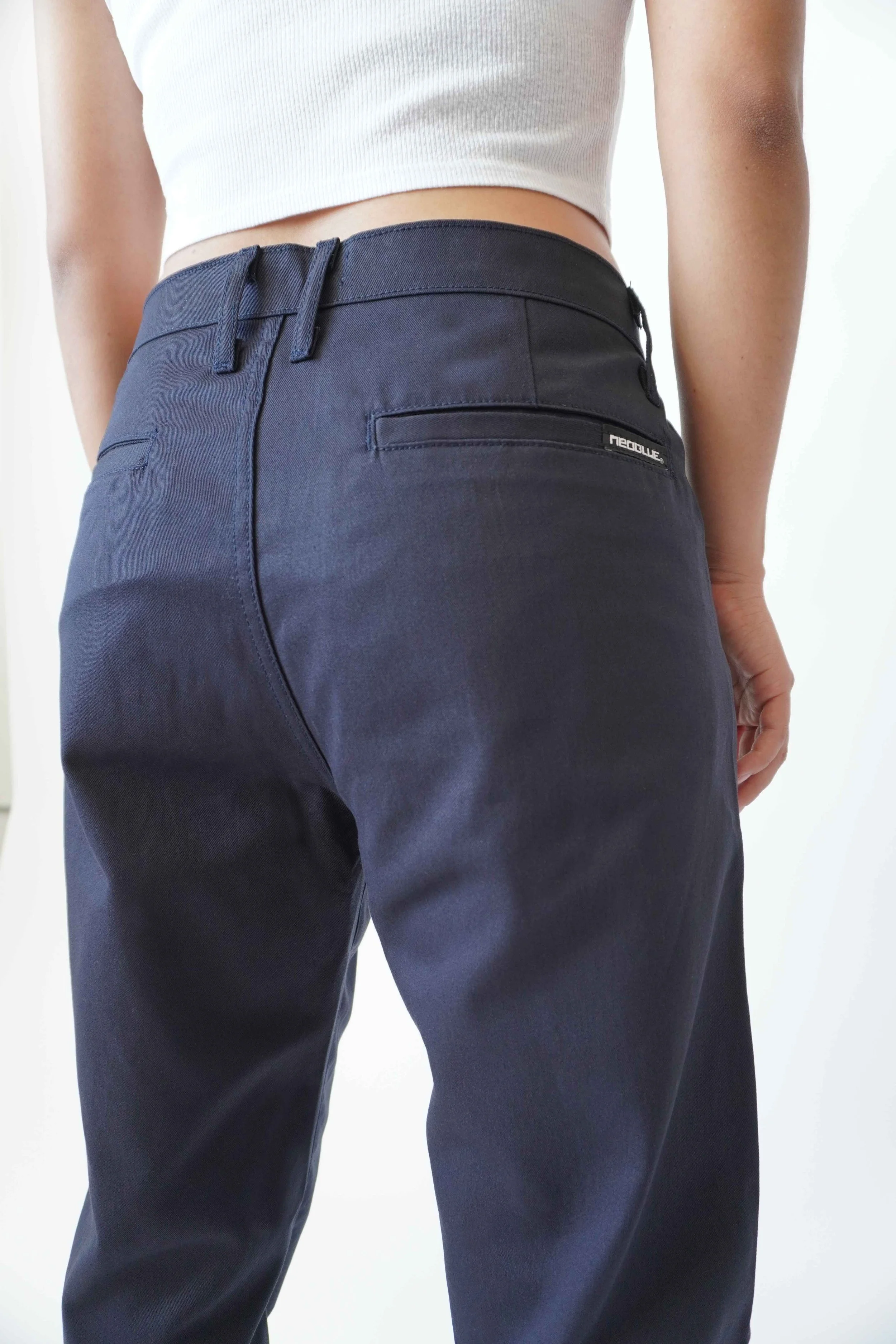 Navy Relaxed Chino Pants — Neo Blue Jeans – Made-in-USA Baggy Denim